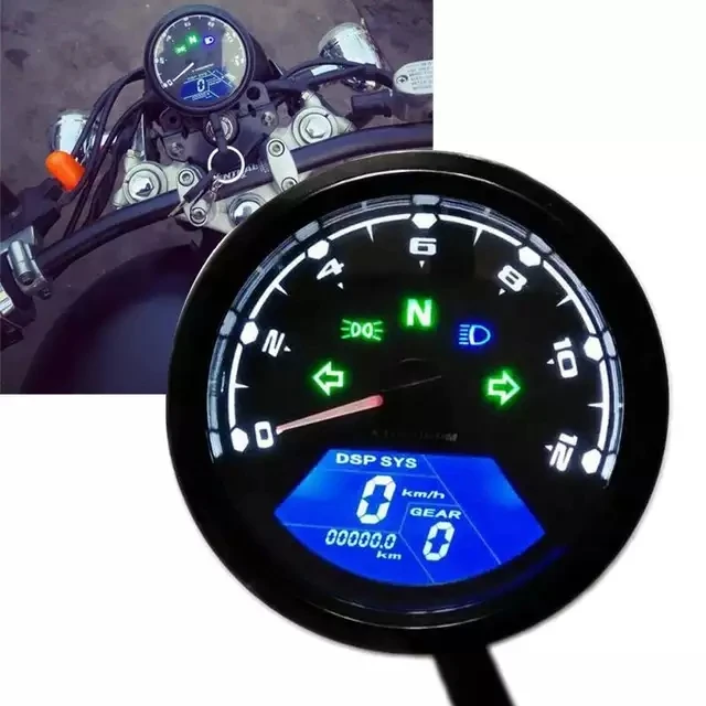 
Wholesale tachometer gauge motorcycle odometer dual speed LCD screen meter display digital motorcycle waterproof meter 