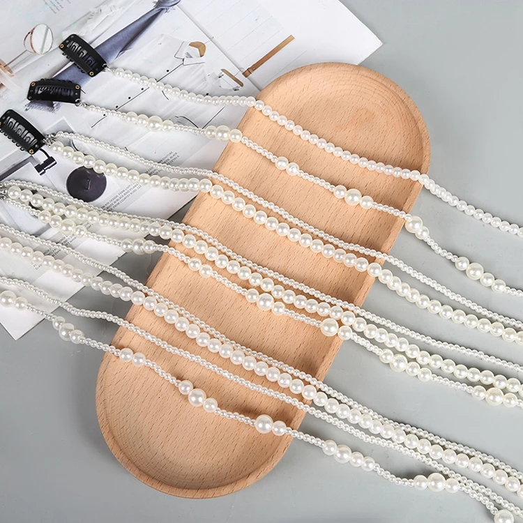 Высокое качество с жемчугом повязка на голову для женщин длинной кисточкой жемчуг плетеный повязка на голову