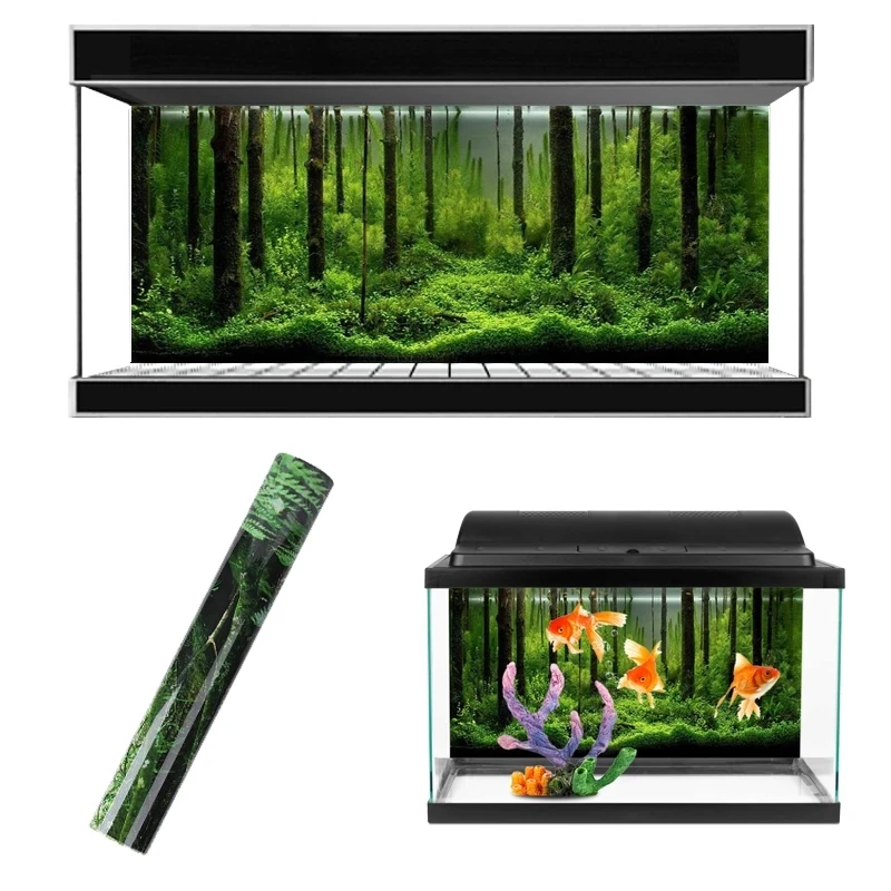 Aquarium-Hintergrundfolie Schwarz – 30 X 100 Cm, Statisch Haftend, Aus Reißfestem PET, Einfach Anzubringen
