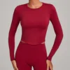 Red-Long Sleeves tops
