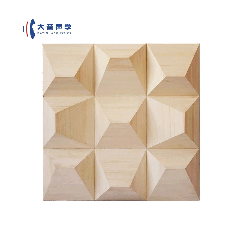 Diy 3D треугольный деревянный настенный потолок звукостойкая звуковая деревянная акустическая панель акустический диффузор