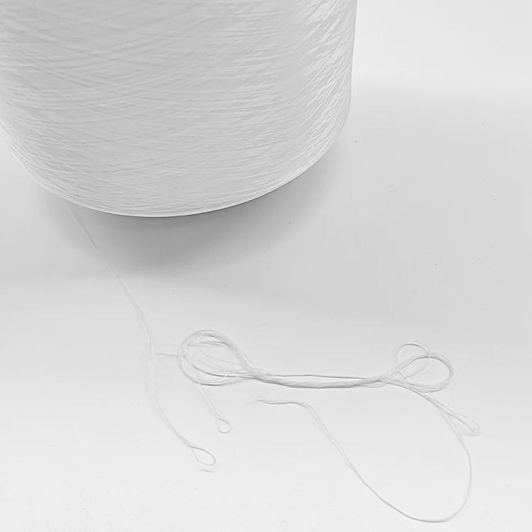 Hot Sale Soft Raw White Black Polyester Yarn For Knitting,China