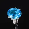 Bird's Nest cut aquamarine ring