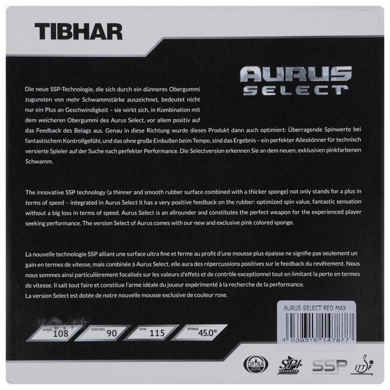 Www select com. Накладка Tibhar Aurus. Tibhar Aurus Prime. Накладка Tibhar Aurus Sound. Накладка Аурус накладка тибхар 74-007.