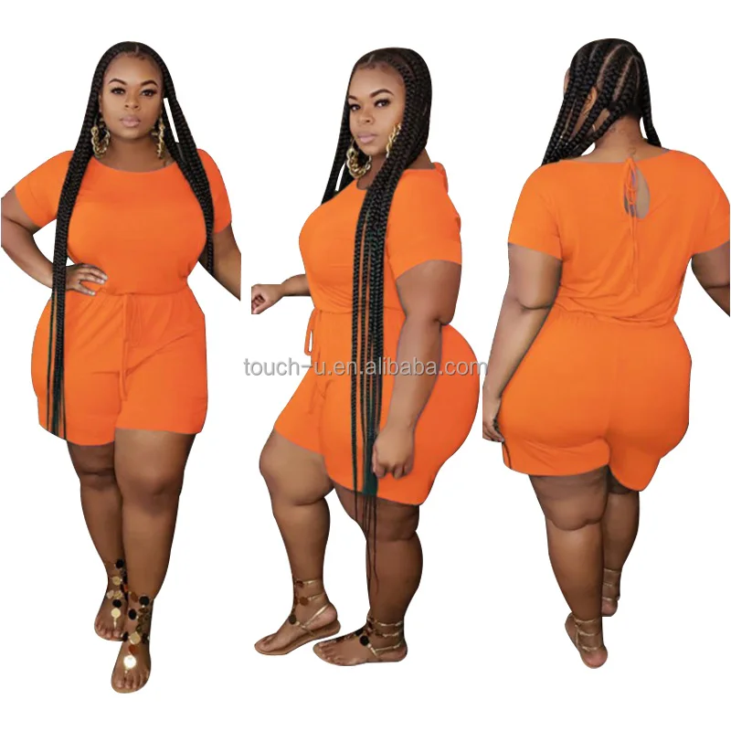 Plus Size Romper Shorts Jumpsuit Womens 