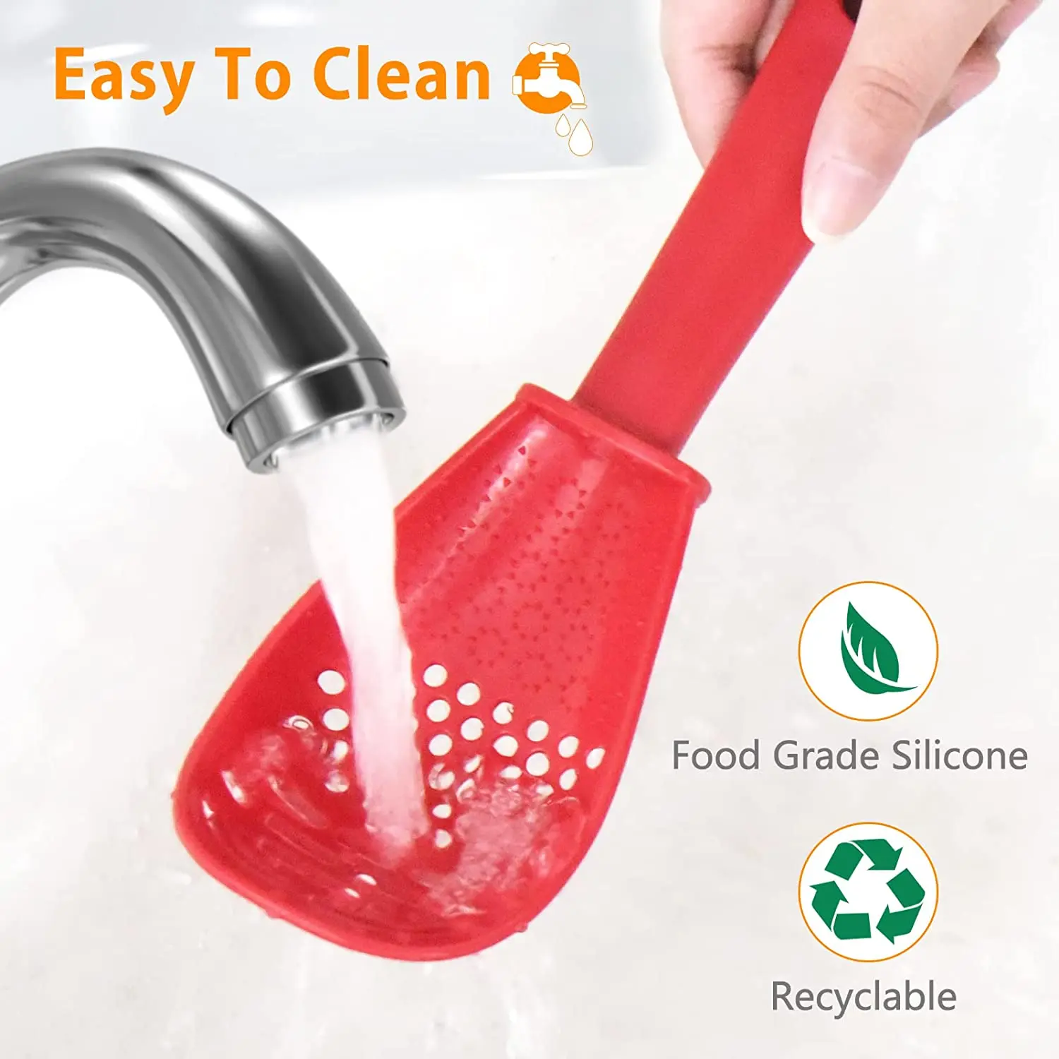 6 In1 All Purpose Kitchen Tool Skimmer Scoop Colander Strainer Grater