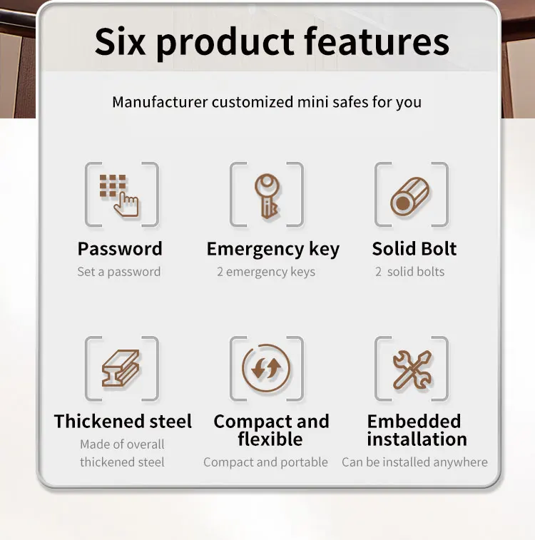 CEQSAFE New Arrival Security Locker Digital Code Display Home Electronic Safe Box for Money manufacture