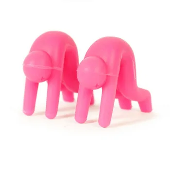 2 Pack Cute Shape Pot Cover Bracket Holder Lid Heightening Clip Two Silicone Man Steam Venters On Sales