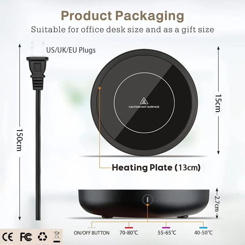 Новинка 3 температурных режима автоматическое отключение электрическая чашка для напитков подогреватель подставка молока чая умная