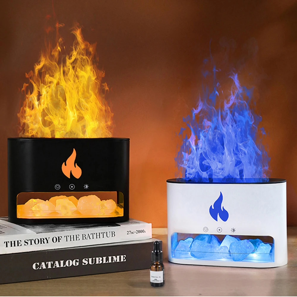 Home Desktop Office Simulation Flame Humidifier Volcano Diffuser lava Aromatherapy Machine
