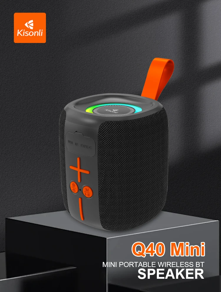 Kisonli Q40 China Manufacturer Mp3 Mini Subwoofer Portable Bt Speaker