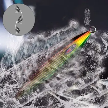 Bestseller Iron Plate Metal Jig Glow-in-the-Dark Laser Slow-Jigging Sea Fishing Bait for Grouper Spanish Mackerel Hooks – Metal Jig – view 5