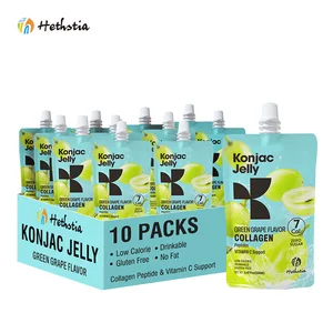 Keto-Friendly Grape Fruit Konnyaku Jelly Vitamin C  Instant Foods Slim Jelly