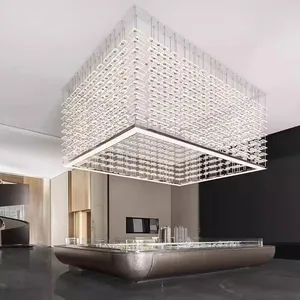 Large Project Ceiling Hanging Lamp Non-standard Customized Chandeliers Pendant Lights for Villa Project Hotel Lobby