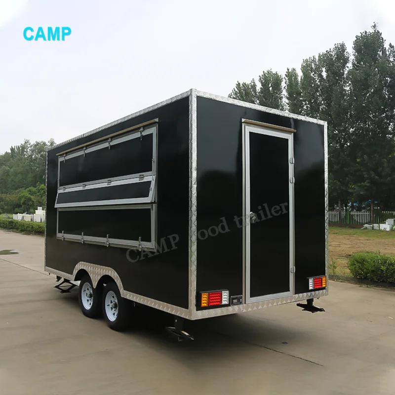 16ft Fast Food Trailers Fully Equipped Food Truck with Full Kitchen Doner Kebab Mobile Food Carts for Sale