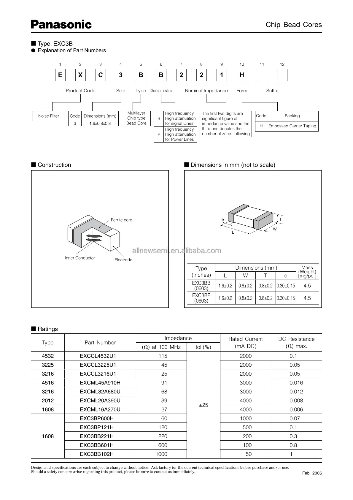 Hot sale Original EXCML45A910H Filters FERRITE BEAD 91 OHM 1806 100 MHz 1 Signal Line Ferrite Bead 1806 (4516 Metric) 3A 16mOhm