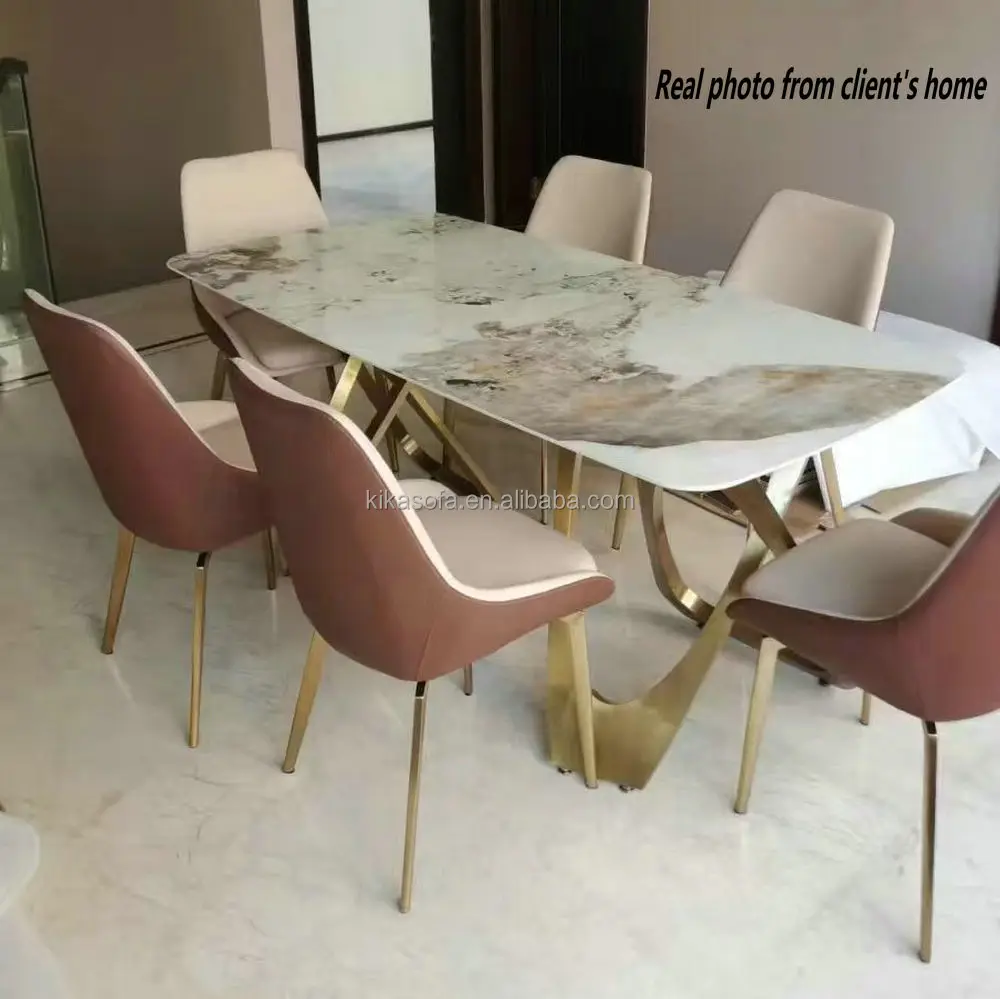 Modern Luxury Furniture Dinner Table And Chair Dining Room Set 8 Seater