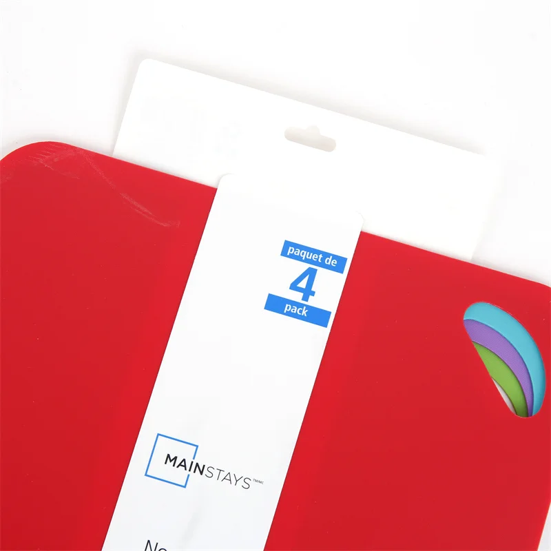 Sustainable Square Plastic Cutting Board Set Thin Single Piece Packaging with Tool Bag for Convenient Chopping Blocks