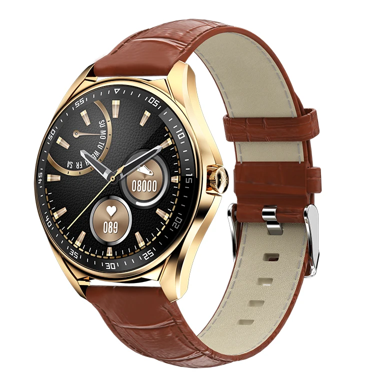 Full Touch Screen Round Smart Watch E16 Ip67 Waterproof Blood Pressure Heart Rate GPS Tracking Phone Call Smartwatch
