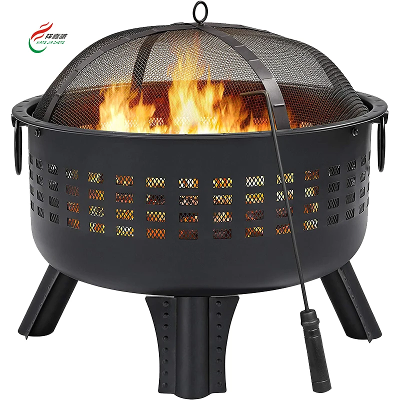 Factory Wholesale Fire Pit Outdoor Warming Round Charcoal Brazier Grill