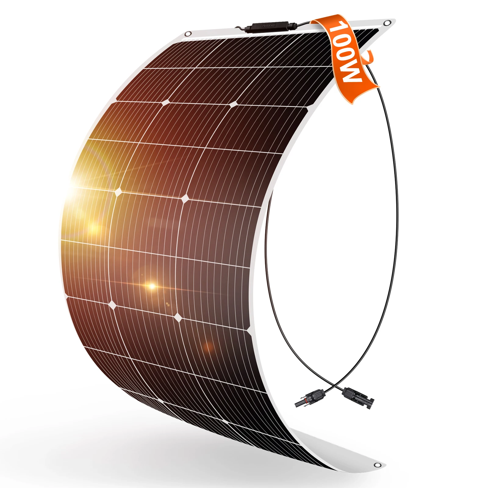 Dokio High Efficiency Customized Size ETFE Sunpower Flexible Solar Panel 12V 18V 50W 75W 100w 150W Flexible Solar Module