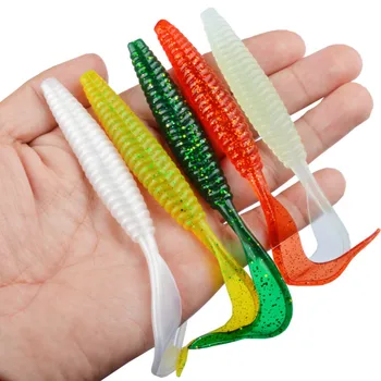 13cm 5.5g Big Sickle Curly Tail Soft Worm Lure, Grub Curly Tail Artificial Soft Bait – Soft Lure – view 4