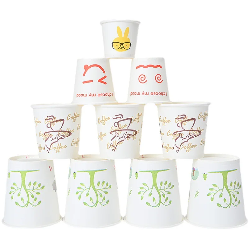 Custom Logo Stylish Design Single Wall Takeout Biodegradable Paper Cups ...