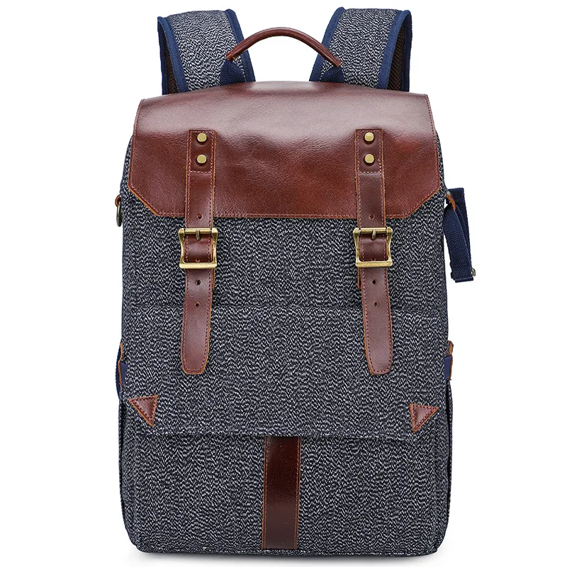 Retro casual simple photography bag men's outdoor shoulder digital bag canvas cross-border camera bag