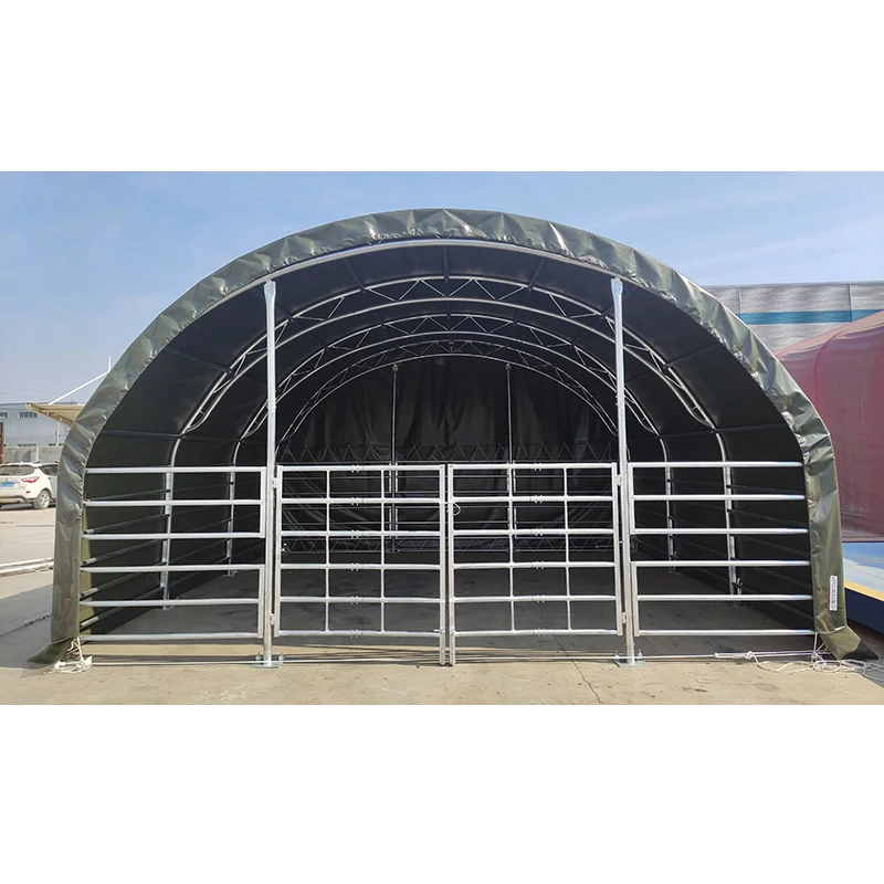 Factory Custom 10x10m Cattle Canopy Animal Livestock Tents Dome Waterproof Fabric Pvc Horse Sheep Tent Shed Shelter for Farming
