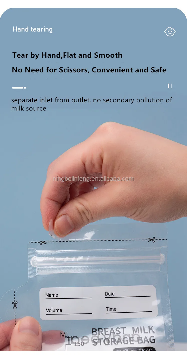 Oem Customized Food Graded Bpa Free Leak Proof Zipper Breast Milk Storage Bag Buy Custom