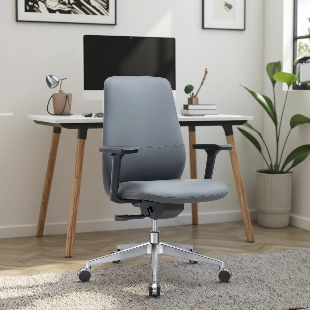 Multi-functional Operator Chair Slide Function PU Arm Pads Tension Control Conference Table Companion 3