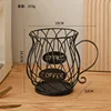 Black coffee cup fruit basket