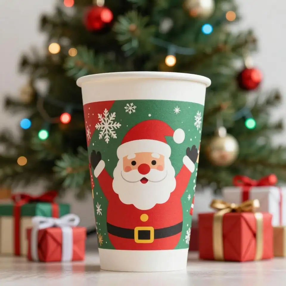 8oz 12oz 16oz Customized Design Safety Food Grade Recyclable Disposable Printed Double Wall Ripple Specialty Paper Beverage Cups 4