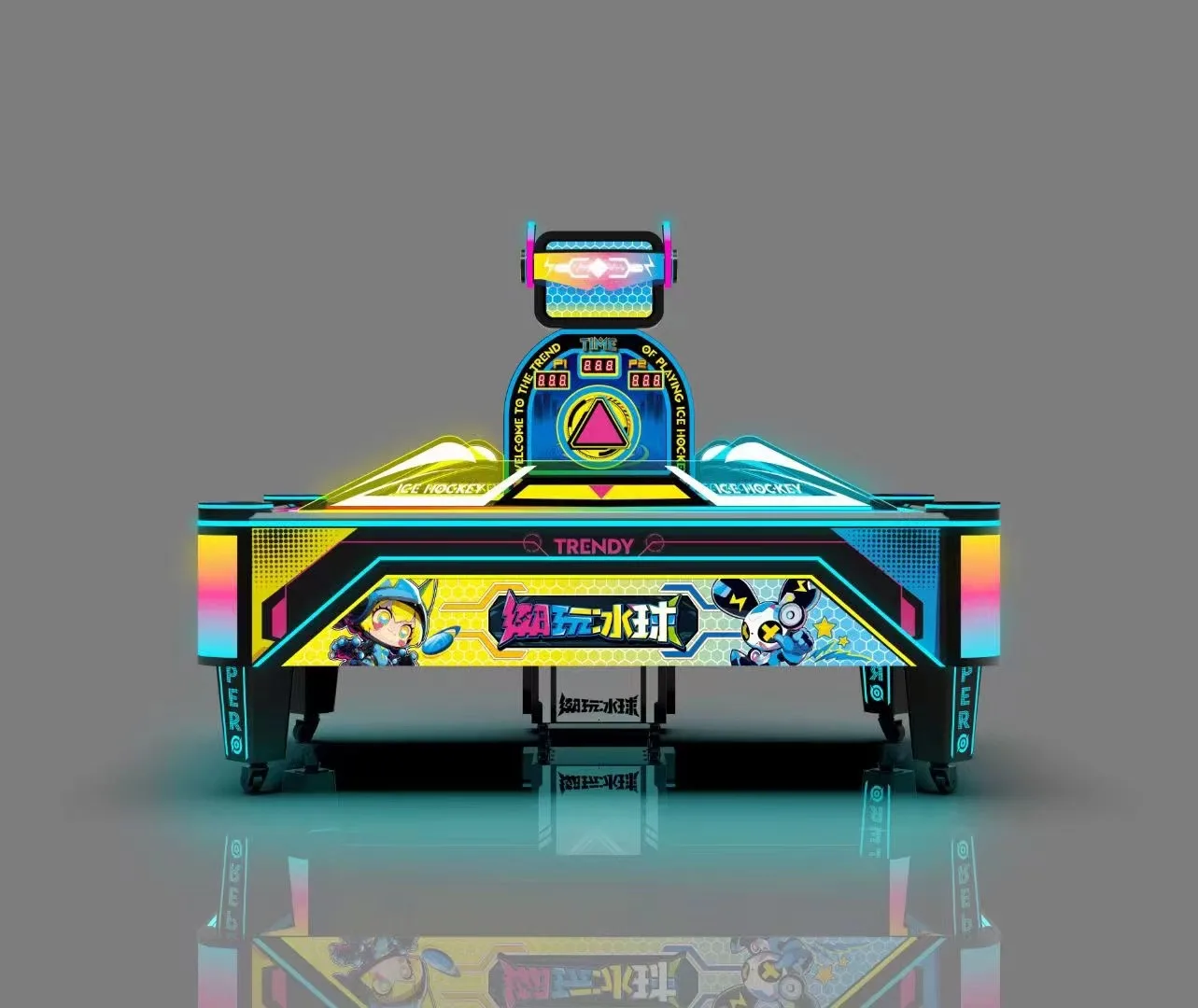 Funpark 2-Player Indoor Arcade Amusement Machine Coin Operated Sports Air Hockey Game Center Mini Wooden Features Board Material details
