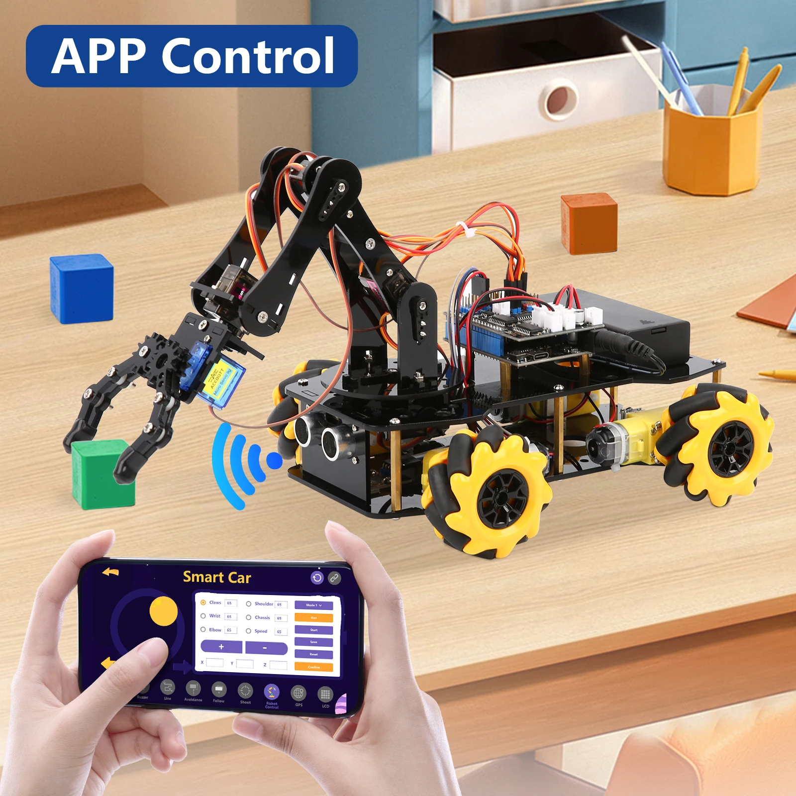 ACEBOTT NEW Stem Education Robot Car Set Coding Kid DIY Toy With ...