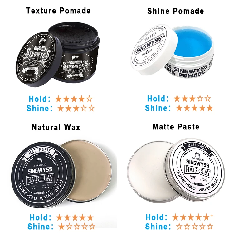 High Level Customized Logo  Matte Hair Wax Private Label Hair Clay Matte Finish Texture Paste Mud