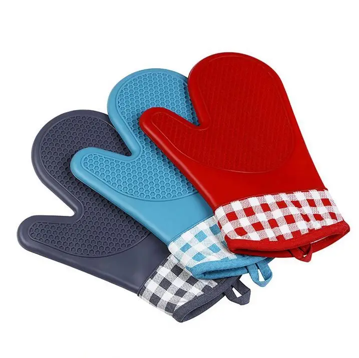 Short Professional Silicone Oven Gloves Heat Resistant Silicone Oven Mitts Buy Kitchen Glove For Baking Silicone Oven Gloves Non Slip Cotton Lining Kitchen Glove Product On Alibaba Com