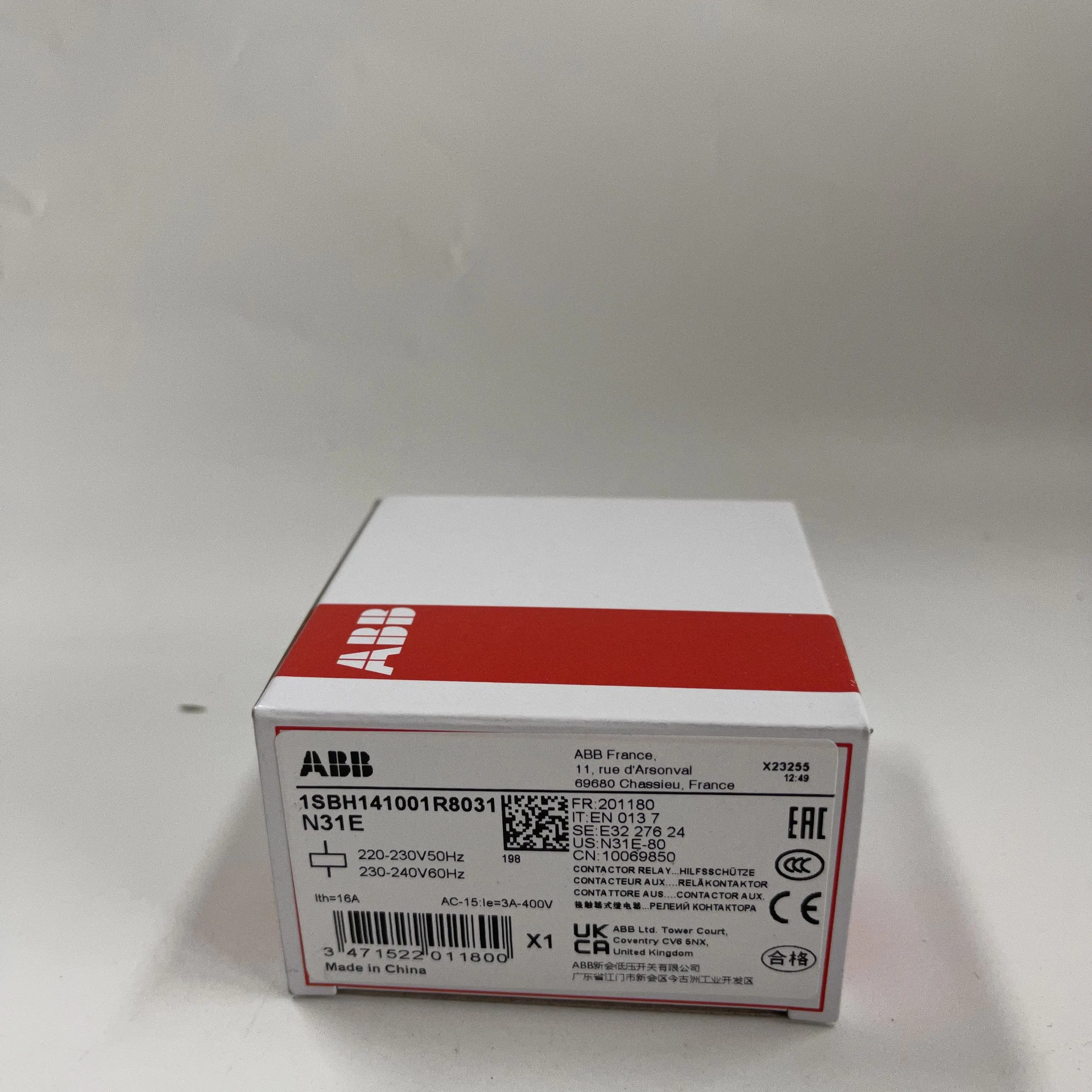 ABB Contactor Relay N31E 1SBH141001R8031 ABB Contactor Relay N31E 1SBH141001R8031