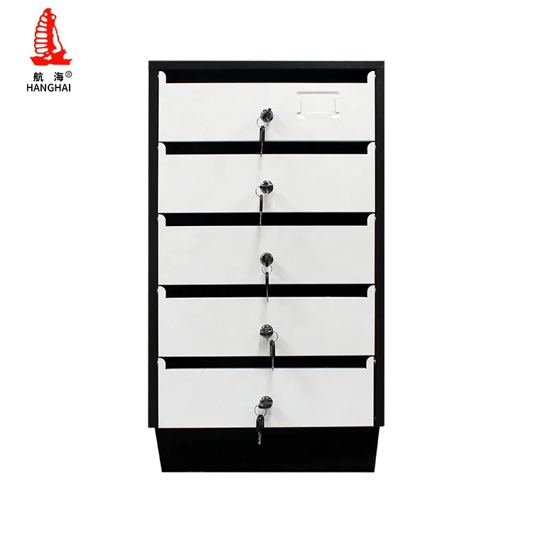 Wall Mounted Apartment Mailbox System Steel 5 Tier Post Office Letter Box With Master Key