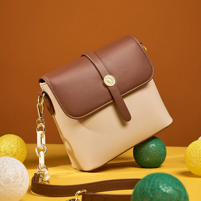 New Arrival Logo Custom Leather Crossbody Leather Bag for Women’s Female Shoulder Bags for Lady Girl Saddle Bag