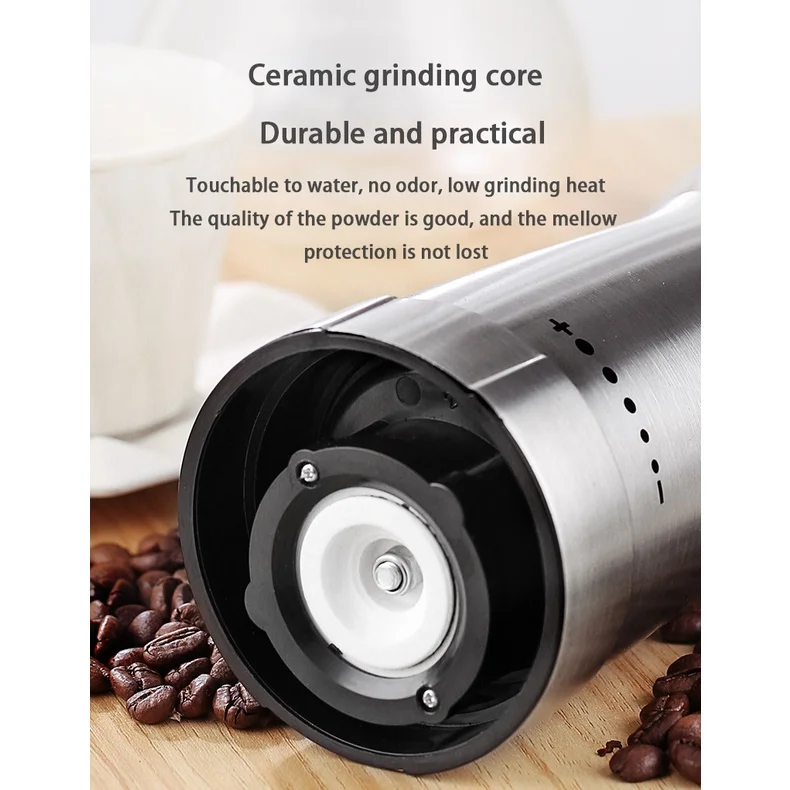 Mini Electric Coffee Bean Grinder Scalable Small Coffee Mill Grinder  Stainless Steel Grinding Core USB Charge Coffee Grinder