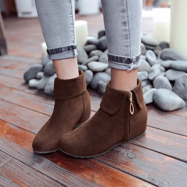 2026 NEW KJ Autumn and Winter New Frosted Lapel Women's Boots Flat