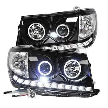 YBJ car accessories LED Front Lamp For Toyota Land cruiser LC100 4700 FJ100 LED Headlight 1997-2007 BLACK LED FJ100 headlight