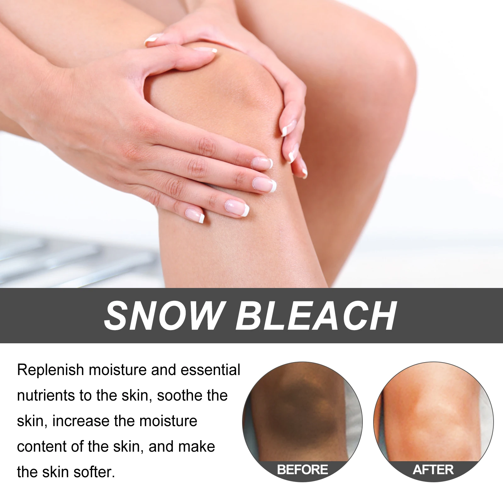 Jaysuing Snow Bleach Gift Set Moisturizing Niacinamide Face&Body Whitening Cream Underarm Knee Elbow Buttock Bleaching Lotion