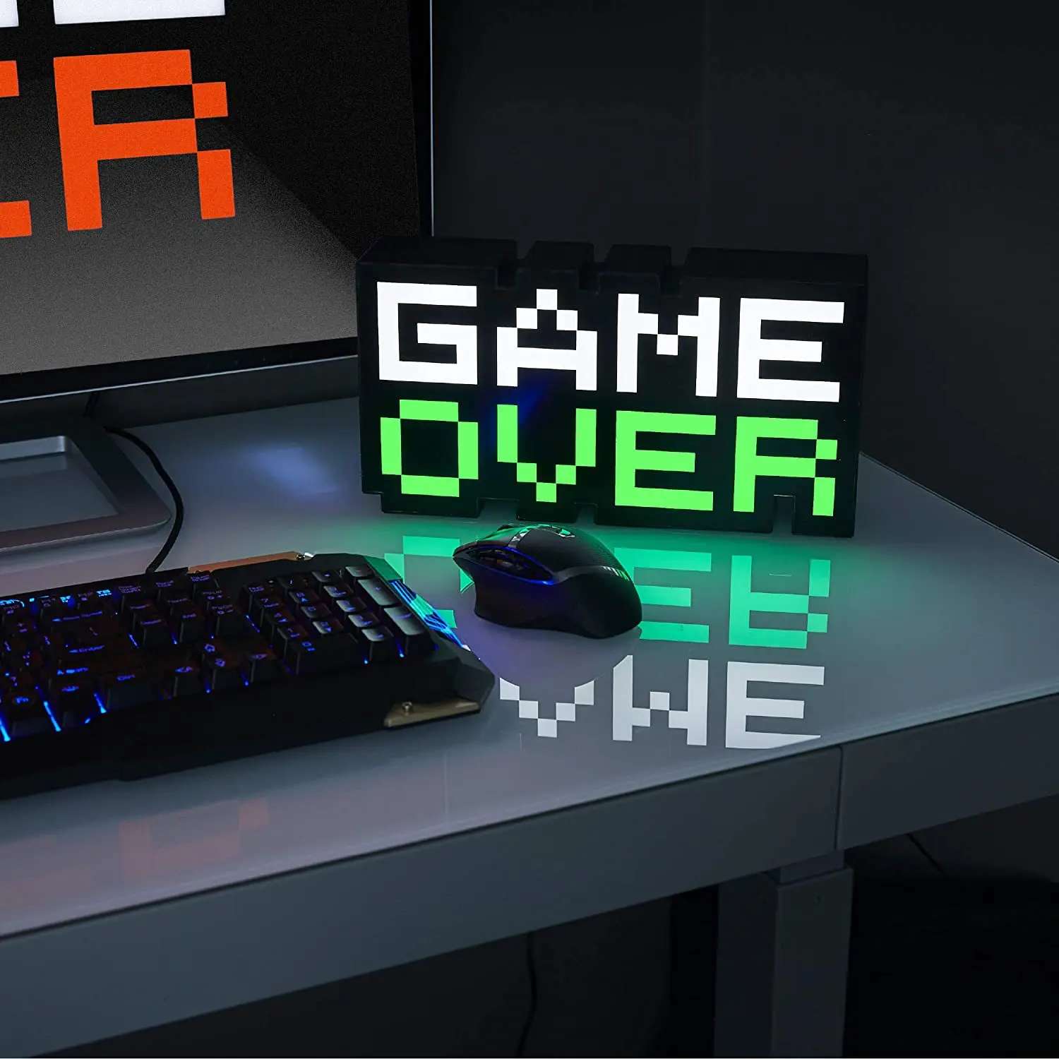 Game Over Light Game Icon Lights Game Room Lamp Acrylic Atmosphere