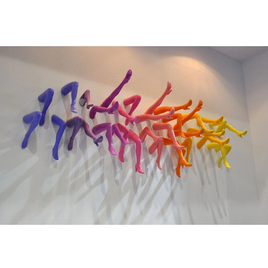 Fiberglass Climbing Wall Decoration Sculpture 3d Wall Leg Home Decor