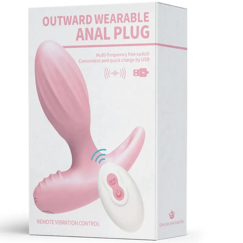 Ribbed Shape Wearable Vibrators for Women Anal Plug with Remote Control