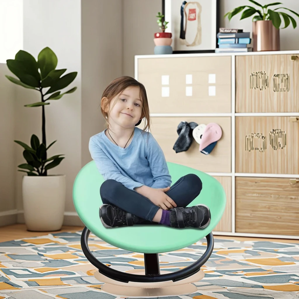 IUNNDS Sensory Chair for Kids Toddler Swivel Activity Seat Spinning Toy for Preschool Daycare Family Baby Toy