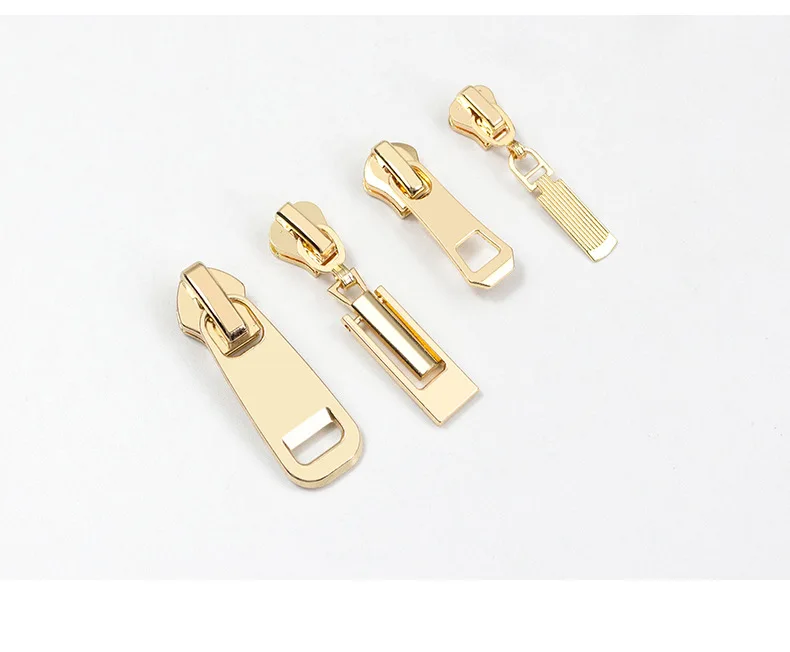Factory 3 5 8 Light Gold Nylon Zipper Slider Personalized For