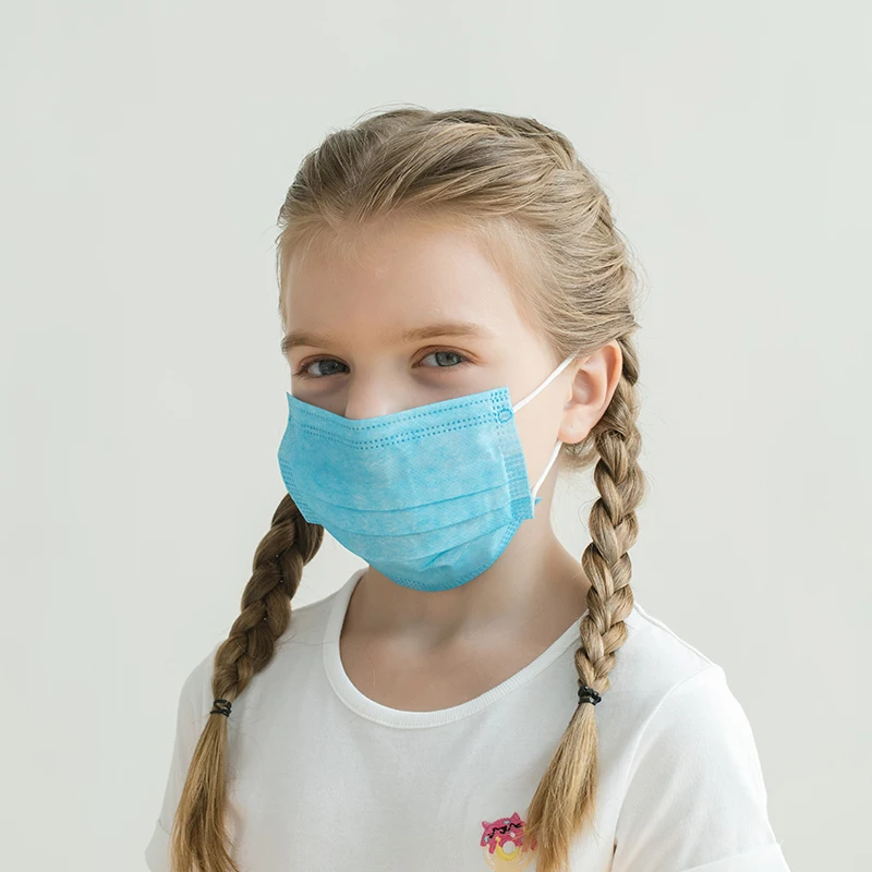 ready to ship wholesale kid face mask 3 ply disposable face mask